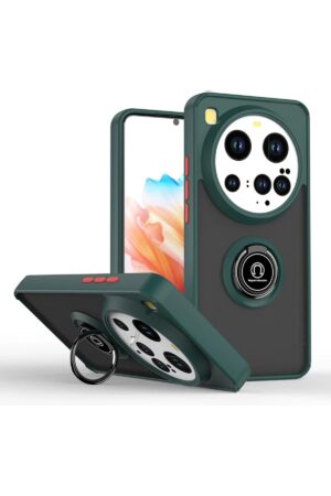 Xiaomi Mi 15 Ultra Kılıf Montreal Yüzüklü Silikon Kapak - Yeşil-(5796)