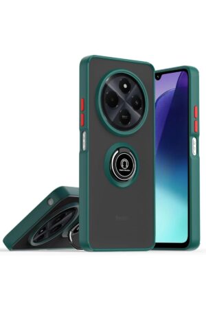 Realme C75 4G Kılıf Montreal Yüzüklü Silikon Kapak - Yeşil-(5796)