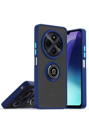 Realme C75 4G Kılıf Montreal Yüzüklü Silikon Kapak - Lacivert-(5796)