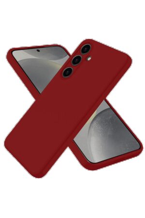 Samsung Galaxy S25 Kılıf Nano içi Kadife Silikon - Kırmızı-(5796)