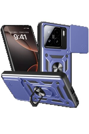 Xiaomi Mi 15 Kılıf Pars Lens Yüzüklü Silikon - Lacivert-(5796)