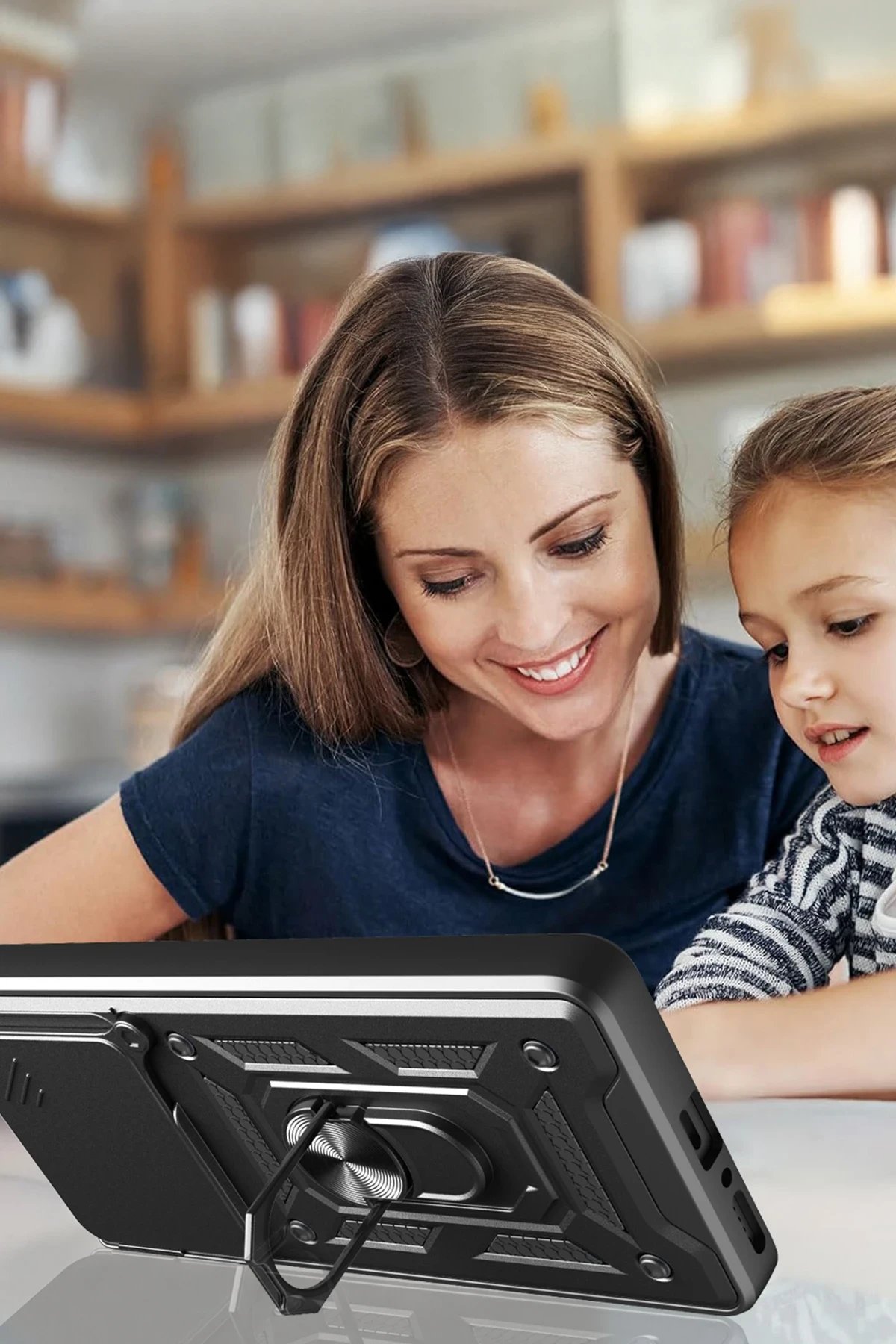 Xiaomi Mi 15 Pro Kılıf Pars Lens Yüzüklü Silikon - Kırmızı-(5796) - Görsel 4