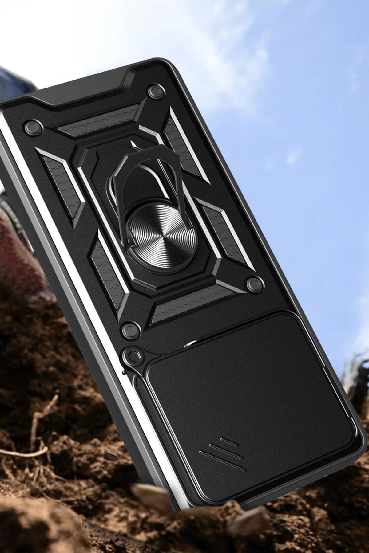 Xiaomi Mi 15 Pro Kılıf Pars Lens Yüzüklü Silikon - Yeşil-(5796) - Görsel 3