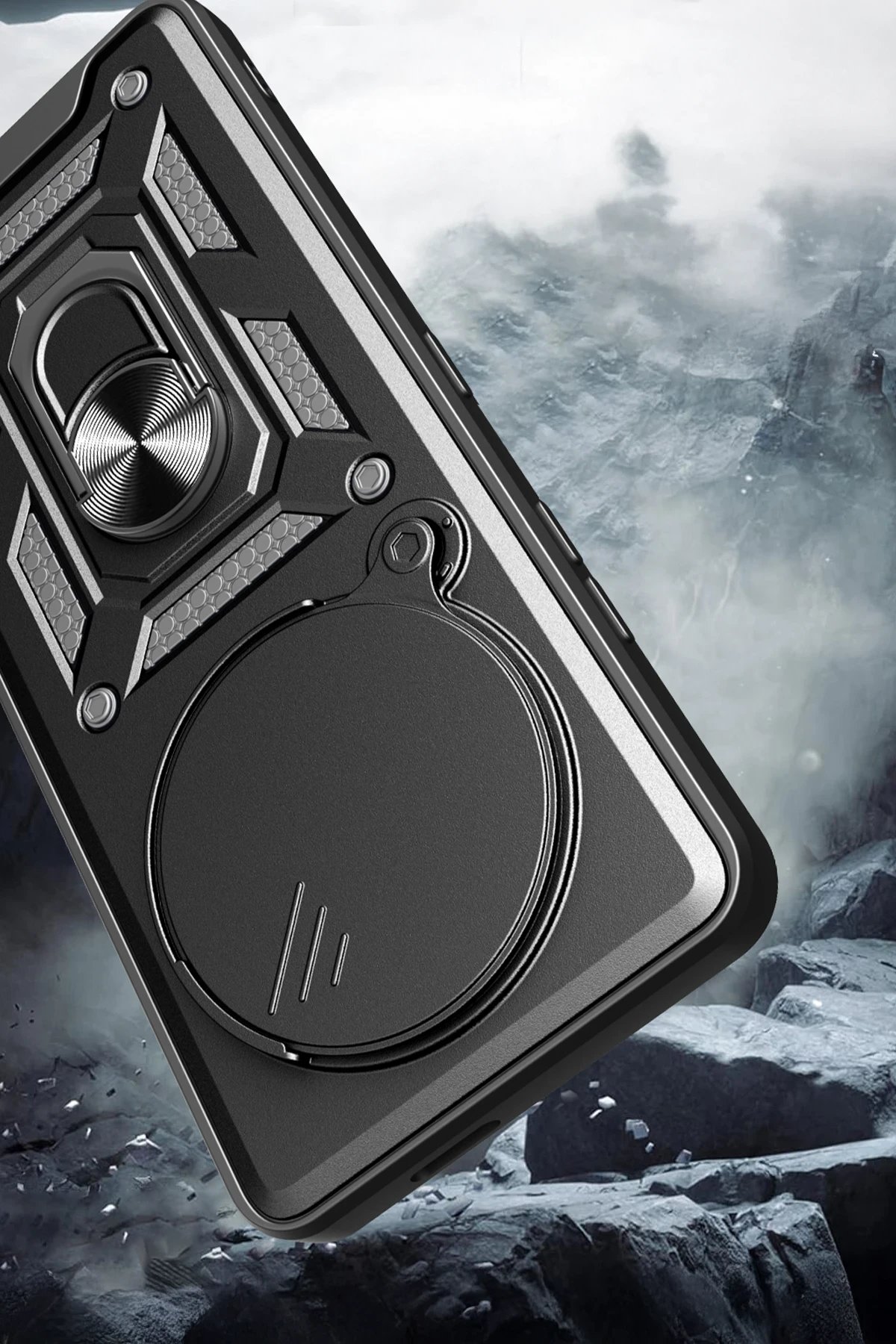 Xiaomi Mi 15 Ultra Kılıf Pars Lens Yüzüklü Silikon - Lacivert-(5796) - Görsel 2