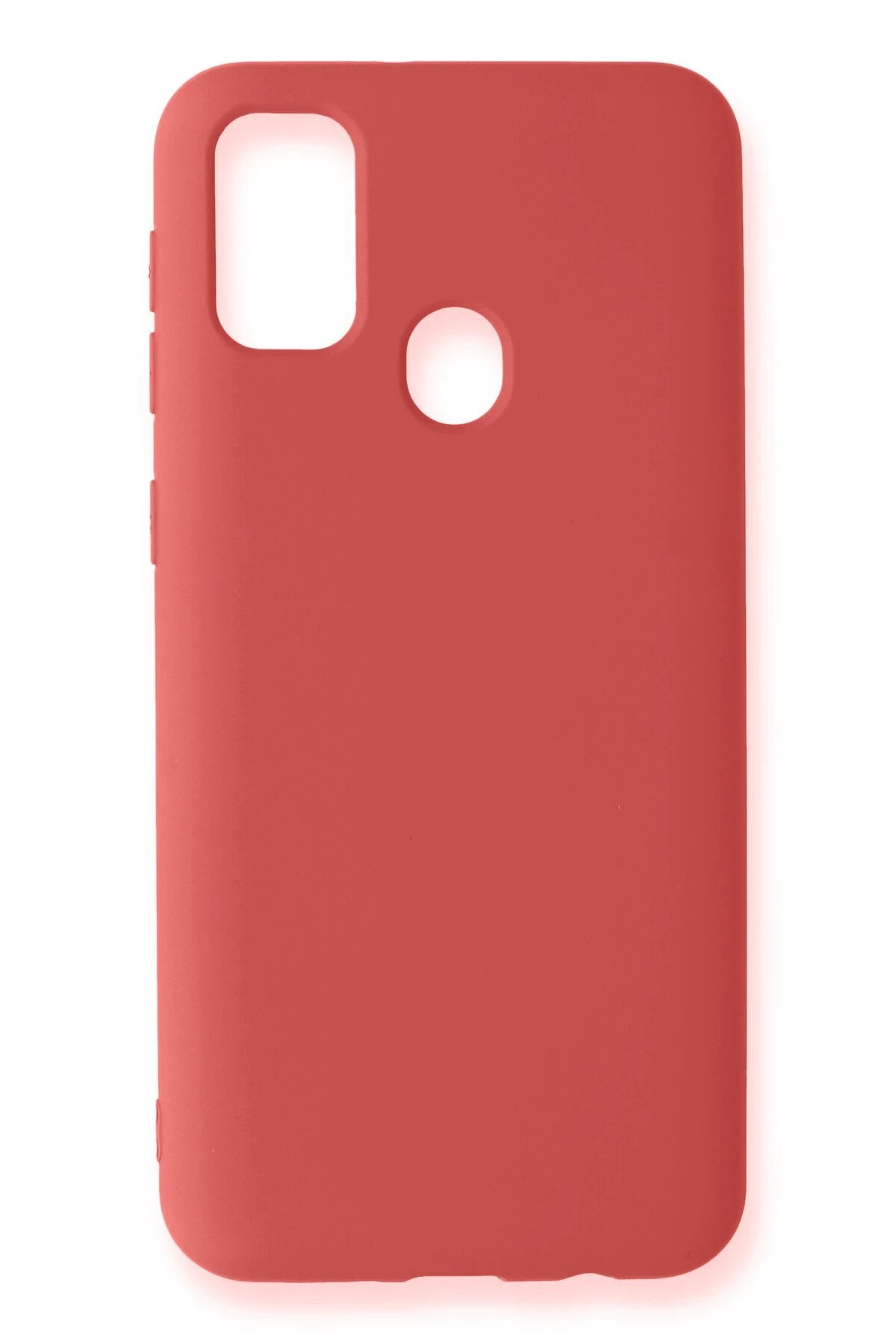 Samsung Galaxy M31 Kılıf Nano içi Kadife Silikon - Kiremit-(5796)