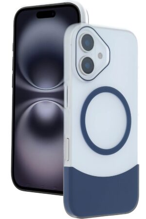 Apple iPhone 16 Velar Magsafe Kapak - Lacivert-(5796)