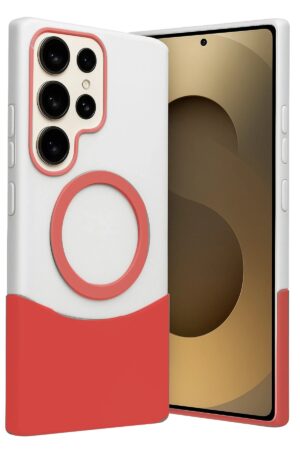 Samsung Galaxy S25 Ultra Velar Magsafe Kapak - Kırmızı-(5796)