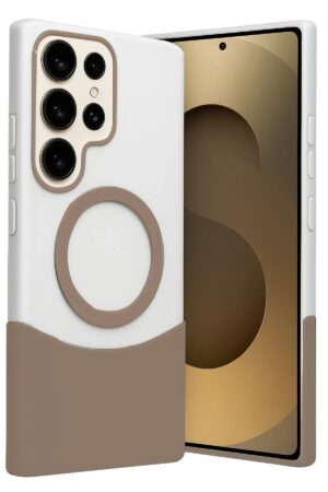 Samsung Galaxy S25 Ultra Velar Magsafe Kapak - Çöl Titanyum-(5796)