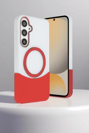 Samsung Galaxy S24 FE Velar Magsafe Kapak - Kırmızı-(5796)