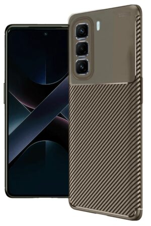 İnfinix Hot 50 Pro Plus 4G Auto Focus Karbon Kapak - Kahverengi-(5796)