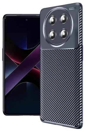 Honor Magic 7 Lite Kılıf Auto Focus Karbon Kapak - Lacivert-(5796)