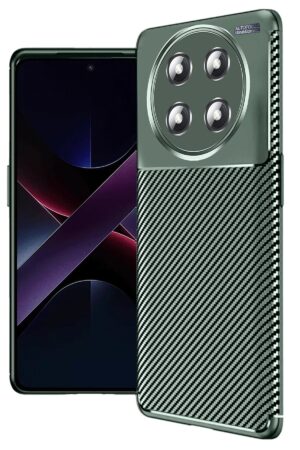 Honor Magic 7 Lite Kılıf Auto Focus Karbon Kapak - Koyu Yeşil-(5796)