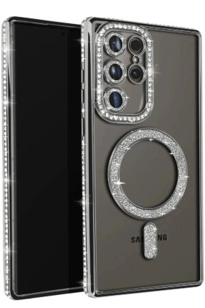 Samsung Galaxy S23 Ultra Joke Simli Magneticsafe Kılıf - Siyah-(5796)