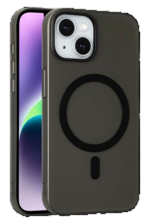 Apple iPhone 14 Tuna PC Slim Magsafe Kapak - Siyah-(5796)