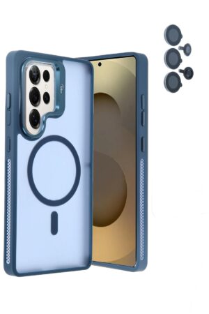 Samsung Galaxy S25 Ultra Flet Lens Magsafe Kapak - Lacivert-(5796)