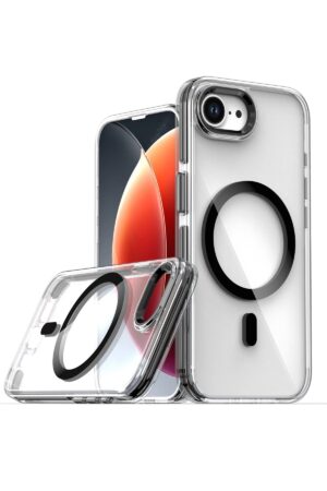 iPhone 16E Bella Magsafe Kapak - Siyah-(5796)