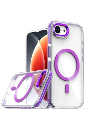 iPhone 16E Bella Magsafe Kapak - Derin Mor-(5796)