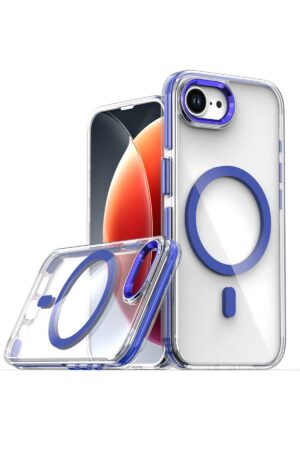 iPhone 16E Bella Magsafe Kapak - Mavi-(5796)