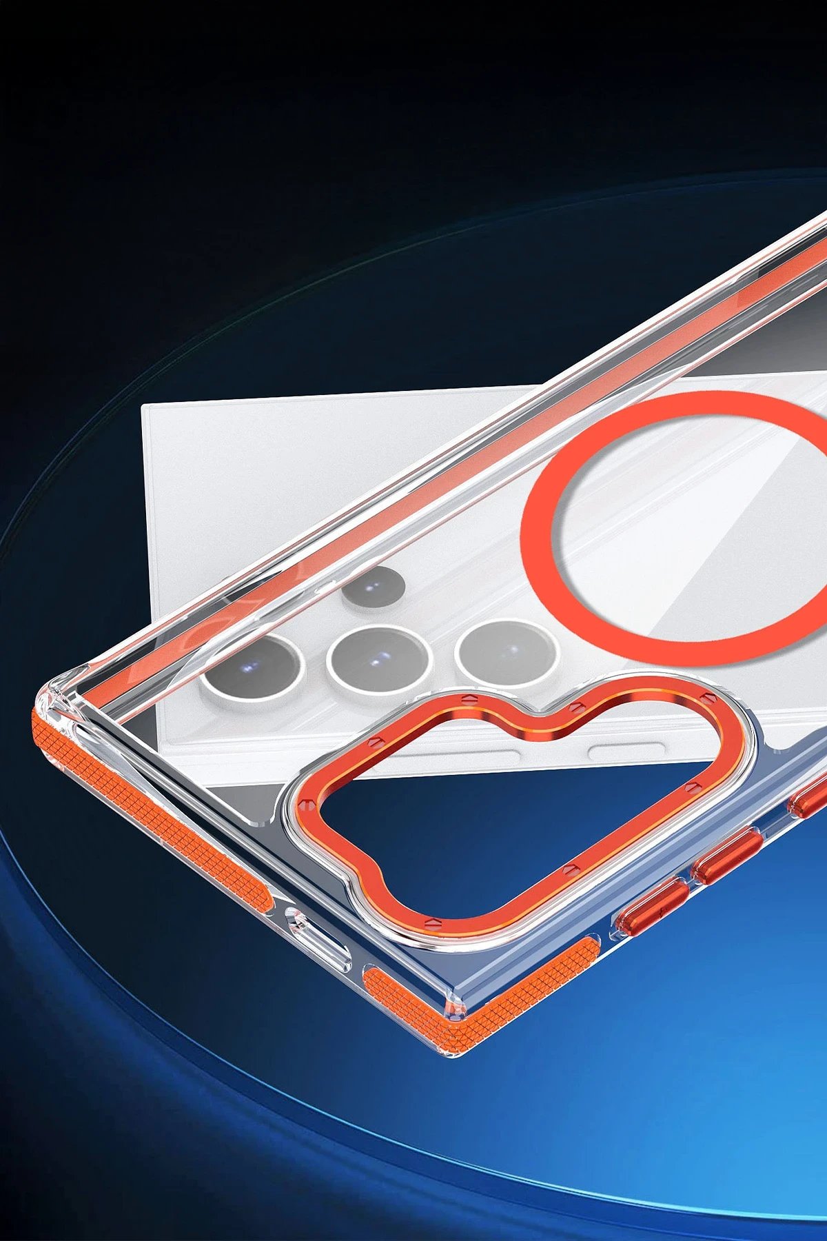 Samsung Galaxy S25 Ultra Bella Magsafe Kapak - Gri-(5796) - Görsel 3