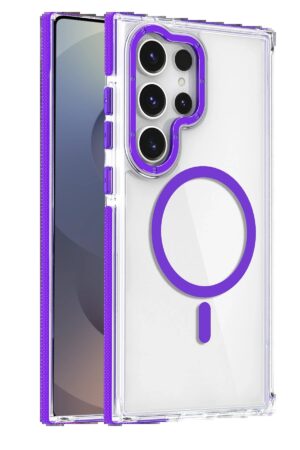 Samsung Galaxy S25 Ultra Bella Magsafe Kapak - Derin Mor-(5796)