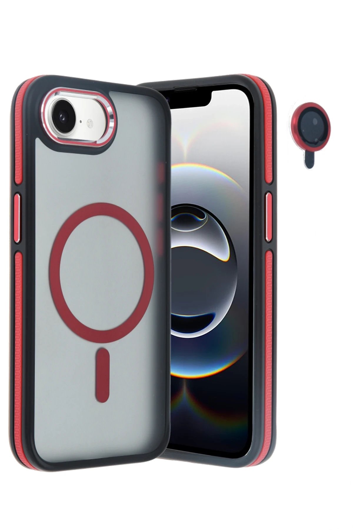 iPhone 16E Winner Magsafe Kapak - Kırmızı-(5796) - Görsel 4