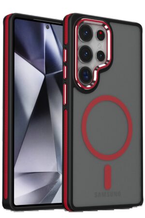 Samsung Galaxy S25 Ultra Winner Magsafe Kapak - Kırmızı-(5796)