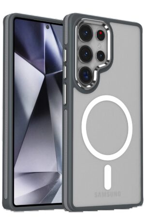 Samsung Galaxy S25 Ultra Winner Magsafe Kapak - Gri-(5796)