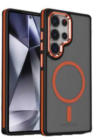Samsung Galaxy S25 Ultra Winner Magsafe Kapak - Turuncu-(5796)