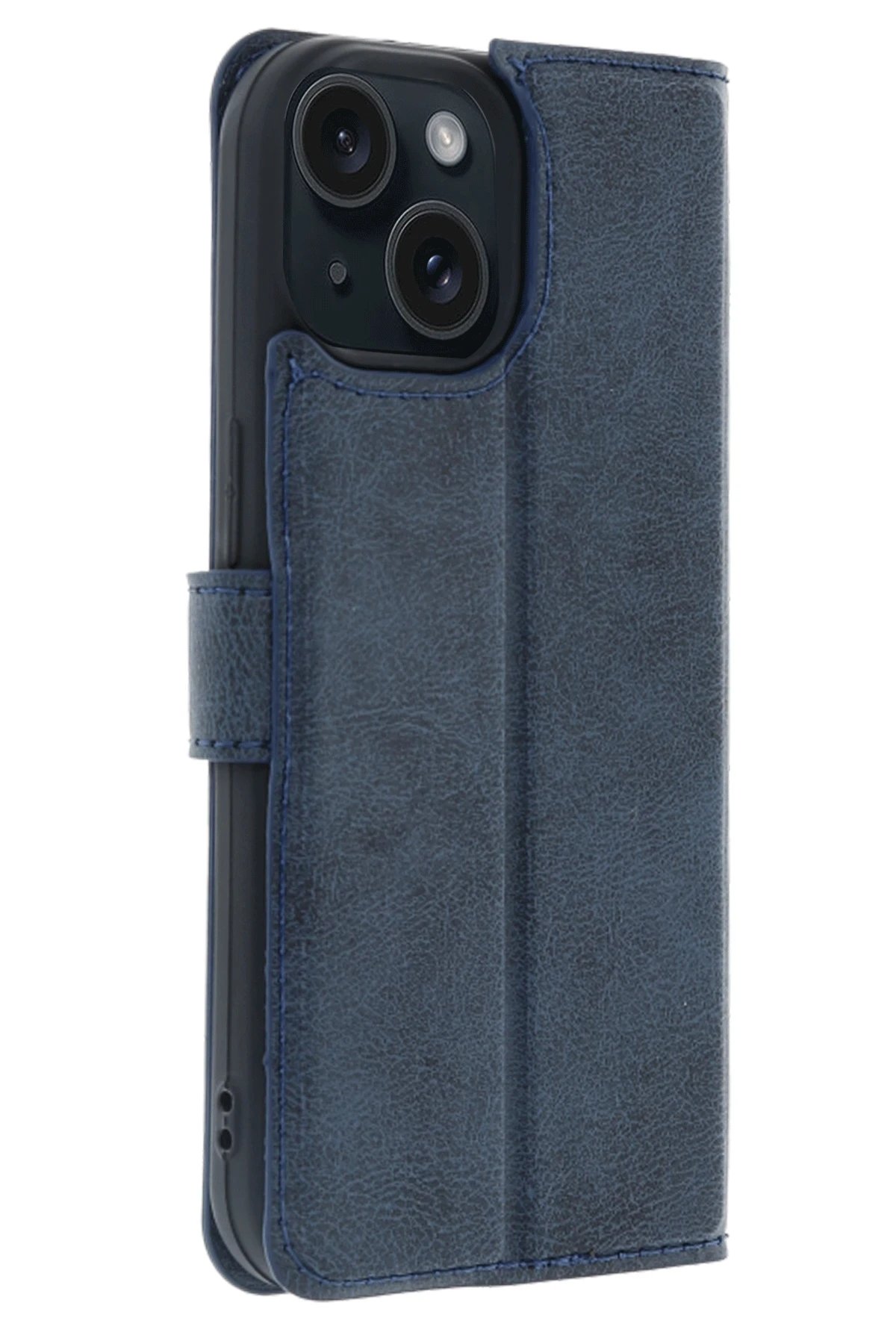 Apple iPhone 15 Trend S Plus Kapaklı Kılıf - Lacivert-(5796) - Görsel 5