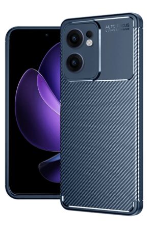 Oppo Reno 13F Kılıf Auto Focus Karbon Kapak - Lacivert-(5796)