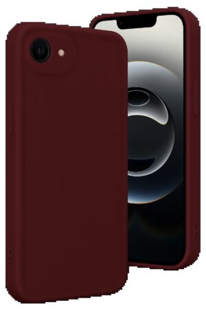 iPhone 16E Kılıf Viera Silikon - Bordo-(5796)