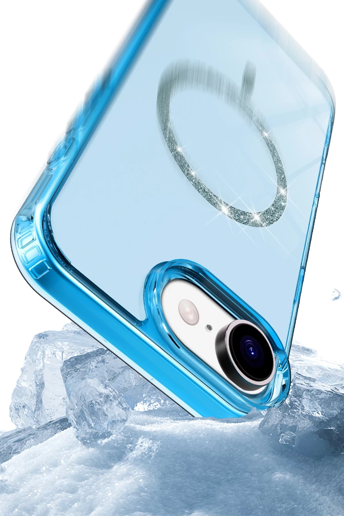 Apple iPhone 16E Live Diamond Magsafe Kapak - Sarı-(5796) - Görsel 3