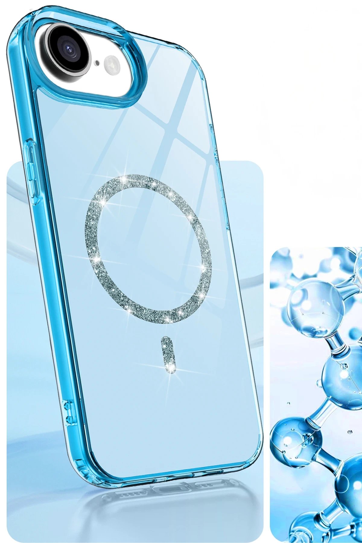 Apple iPhone 16E Live Diamond Magsafe Kapak - Sarı-(5796) - Görsel 5