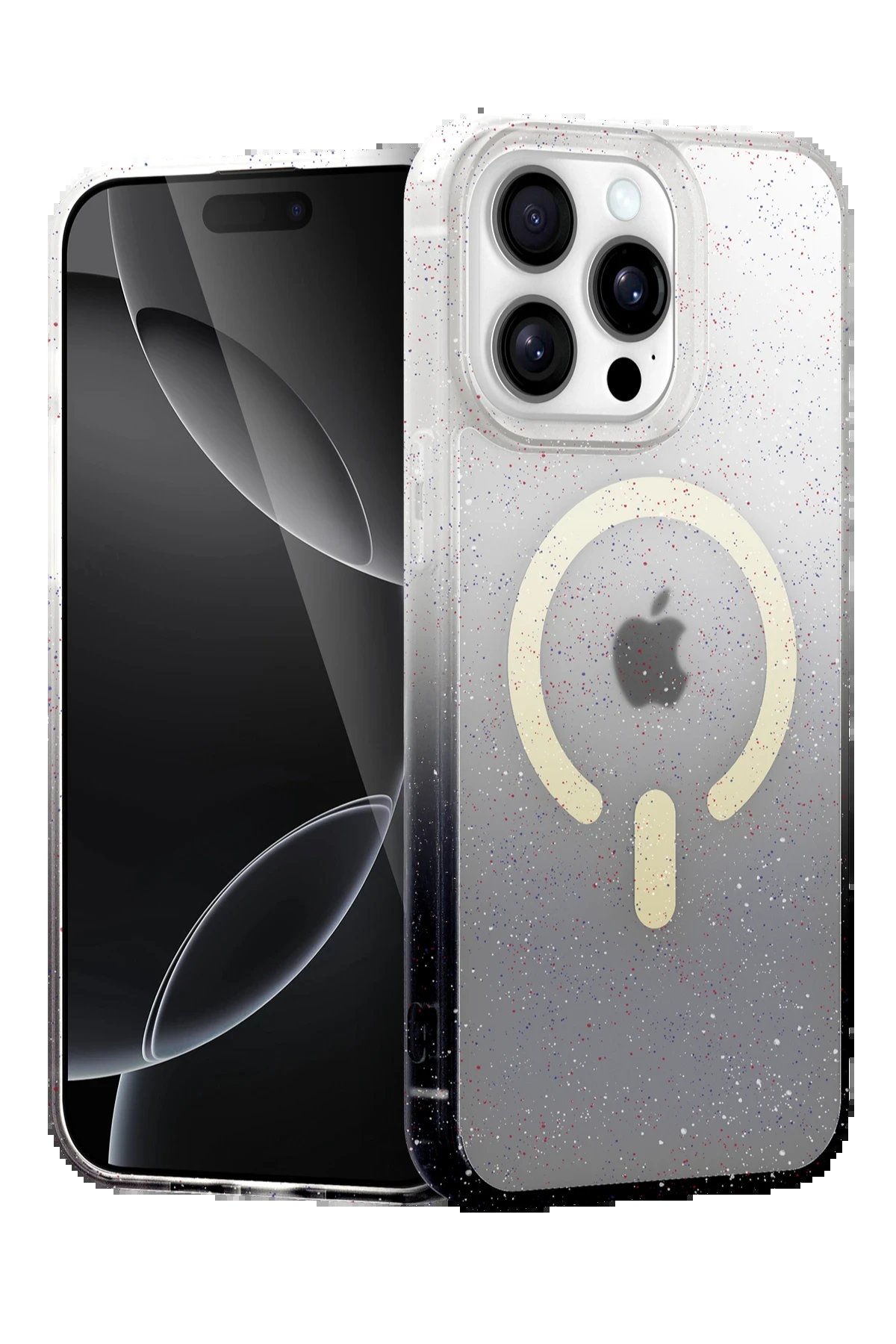 Apple iPhone 14 Pro Max Pummel Shiny Magsafe Kapak - Siyah-(5796)