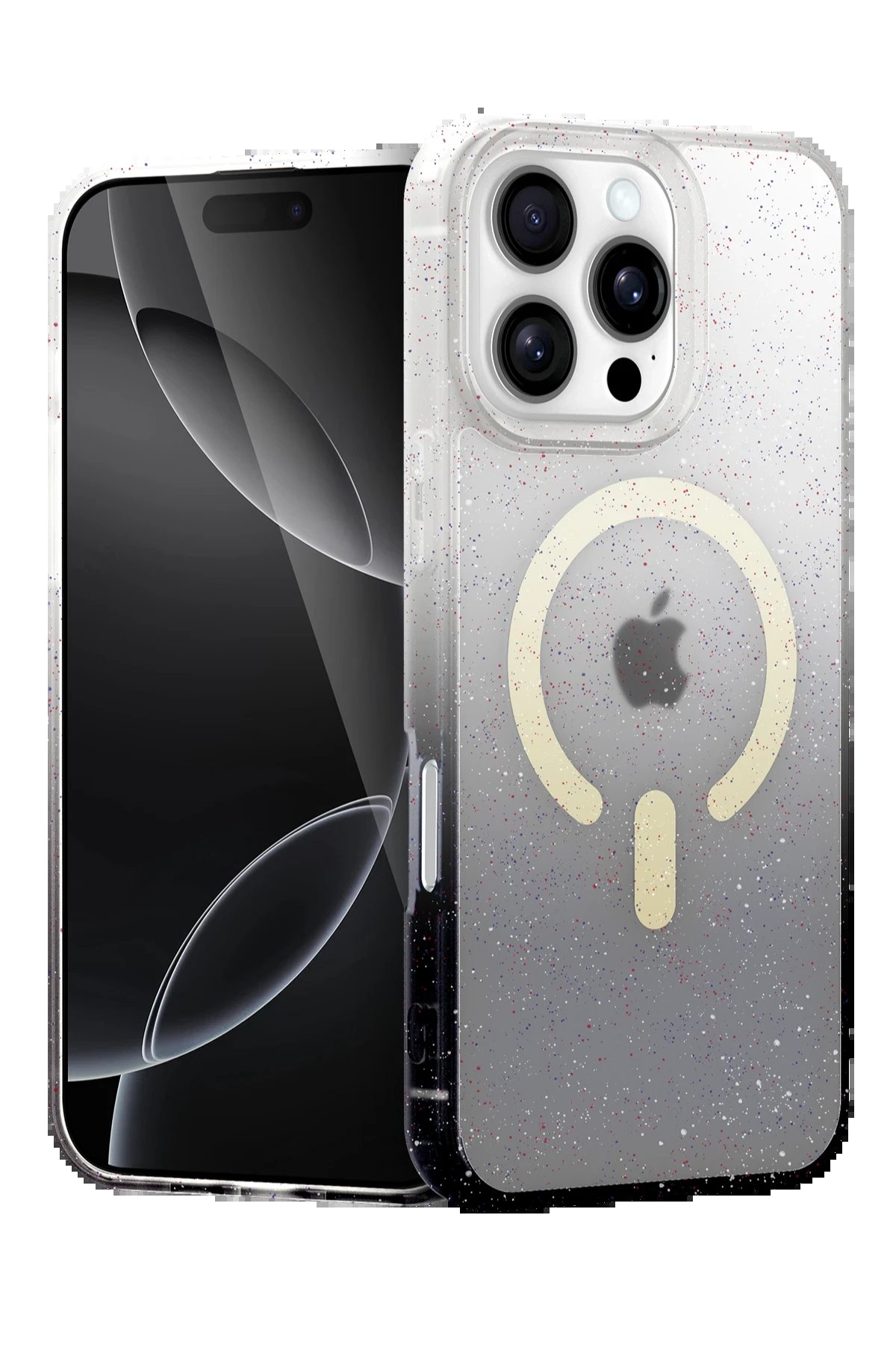 Apple iPhone 16 Pro Pummel Shiny Magsafe Kapak - Siyah-(5796)