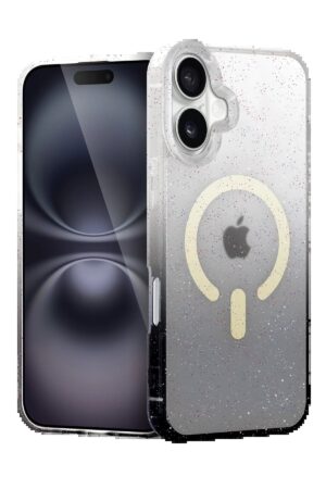 Apple iPhone 16 Plus Pummel Shiny Magsafe Kapak - Siyah-(5796)