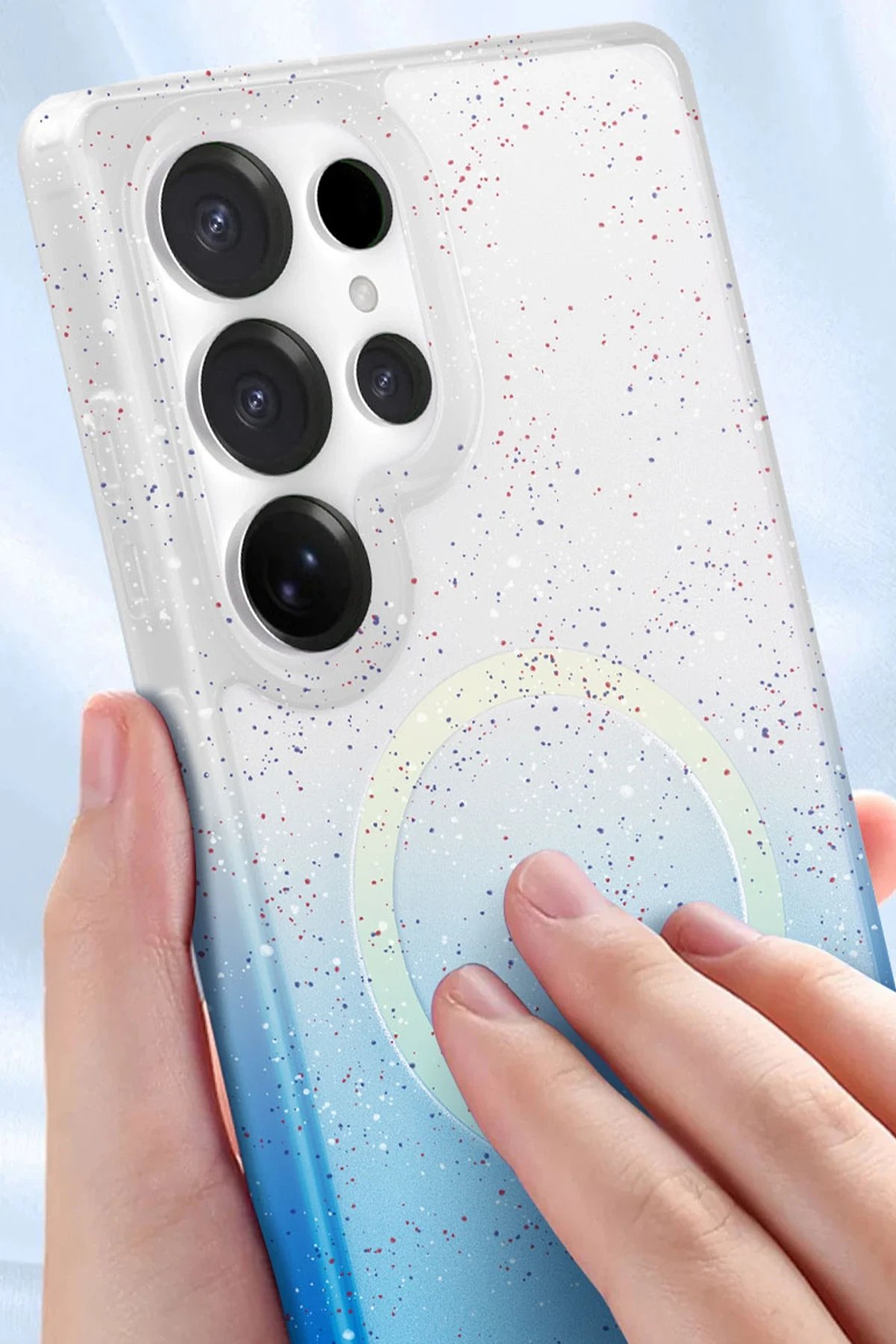 Samsung Galaxy S25 Pummel Shiny Magsafe Kapak - Mor-(5796) - Görsel 3