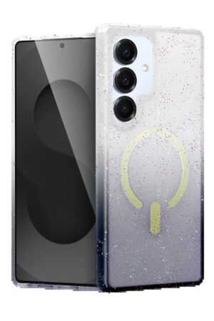 Samsung Galaxy S25 Pummel Shiny Magsafe Kapak - Siyah-(5796)