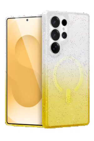 Samsung Galaxy S25 Ultra Pummel Shiny Magsafe Kapak - Gold-(5796)