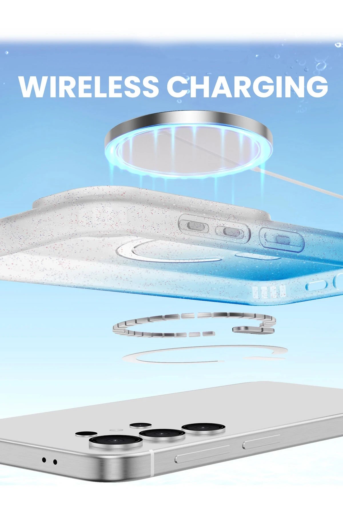 Samsung Galaxy S25 Ultra Pummel Shiny Magsafe Kapak - Gold-(5796) - Görsel 4