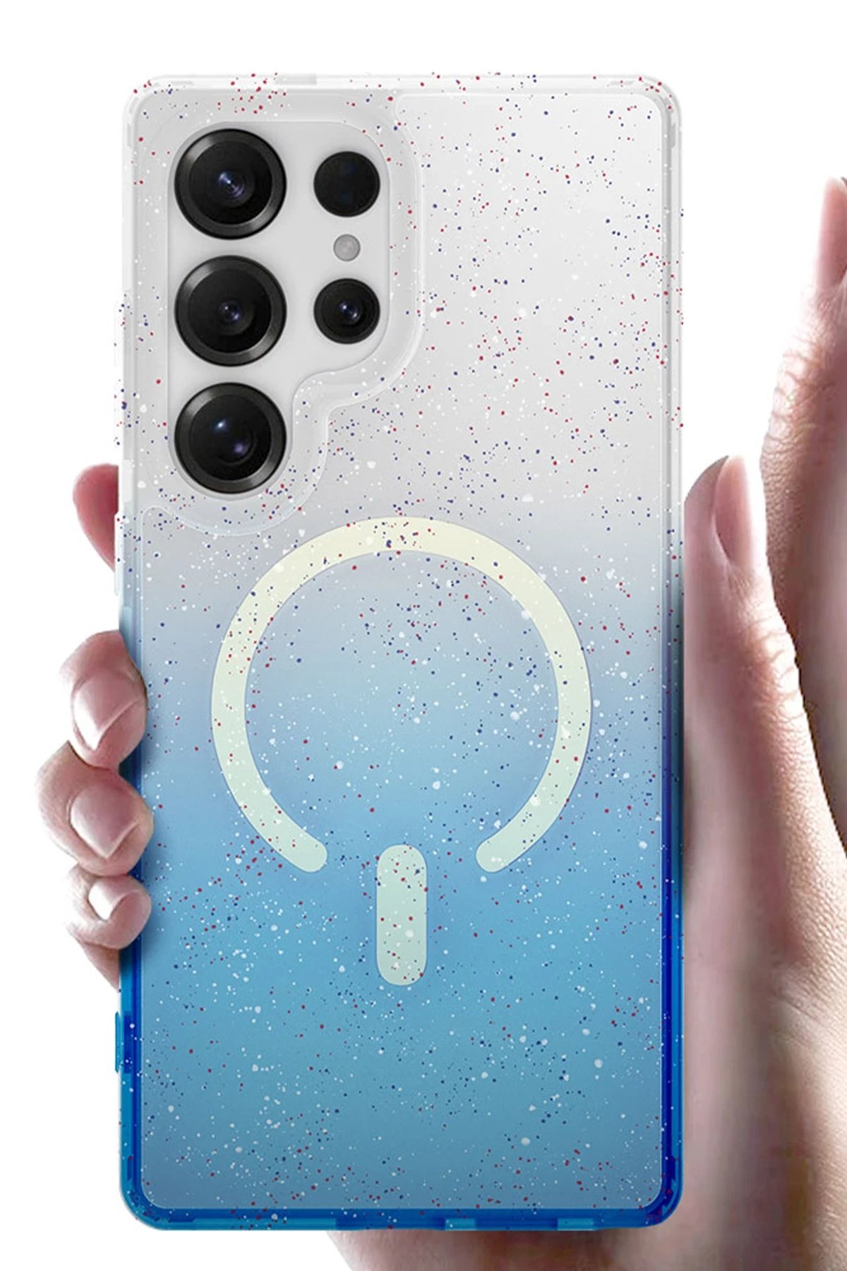 Samsung Galaxy S25 Ultra Pummel Shiny Magsafe Kapak - Gold-(5796) - Görsel 5