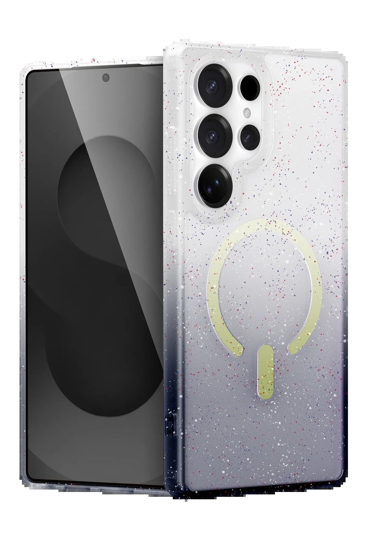 Samsung Galaxy S25 Ultra Pummel Shiny Magsafe Kapak - Siyah-(5796)