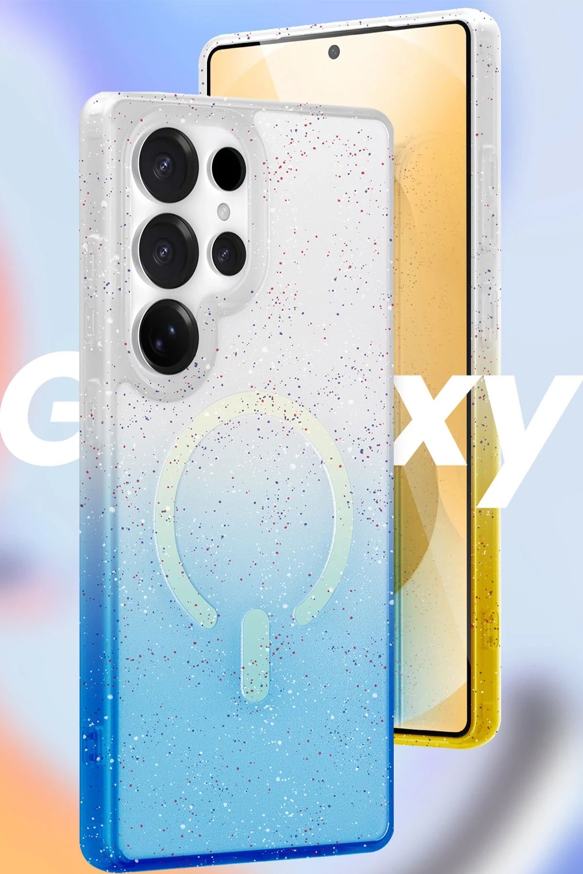 Samsung Galaxy S25 Ultra Pummel Shiny Magsafe Kapak - Siyah-(5796) - Görsel 2