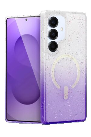 Samsung Galaxy S25 Plus Pummel Shiny Magsafe Kapak - Mor-(5796)