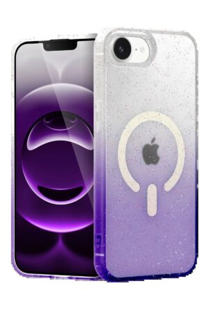 Apple iPhone 16E Pummel Shiny Magsafe Kapak - Mor-(5796)