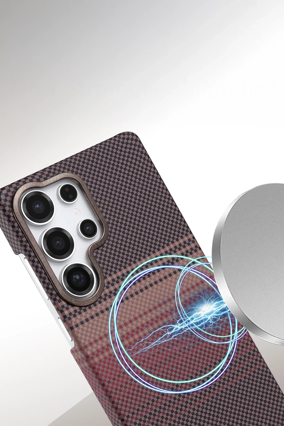 Samsung Galaxy S24 Ultra Vega Magsafe Kapak - Gri-(5796) - Görsel 2