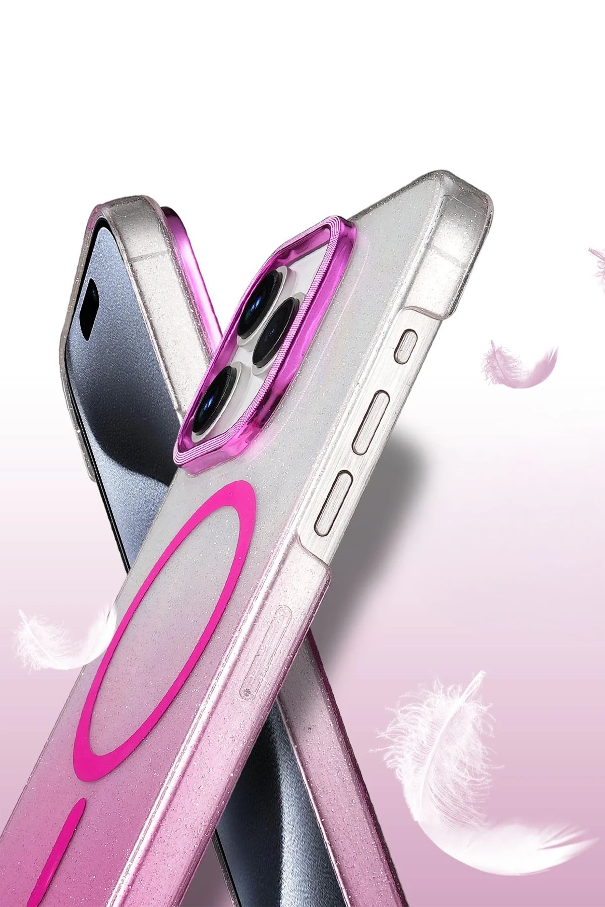 Apple iPhone 15 Pro Max Glossy Magsafe Kapak - Mavi-(5796) - Görsel 3