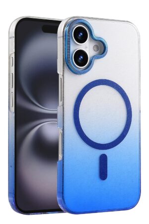 Apple iPhone 16 Glossy Magsafe Kapak - Mavi-(5796)