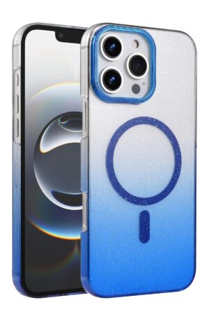 Apple iPhone 16 Pro Glossy Magsafe Kapak - Mavi-(5796)