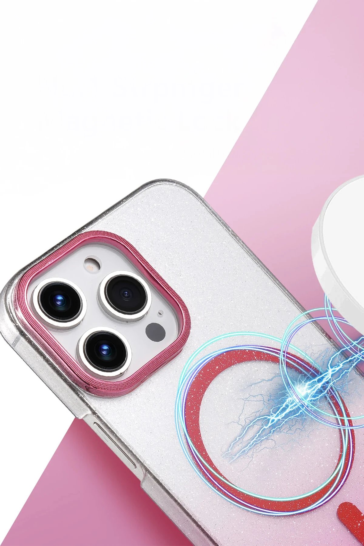 Apple iPhone 16 Pro Glossy Magsafe Kapak - Mavi-(5796) - Görsel 2